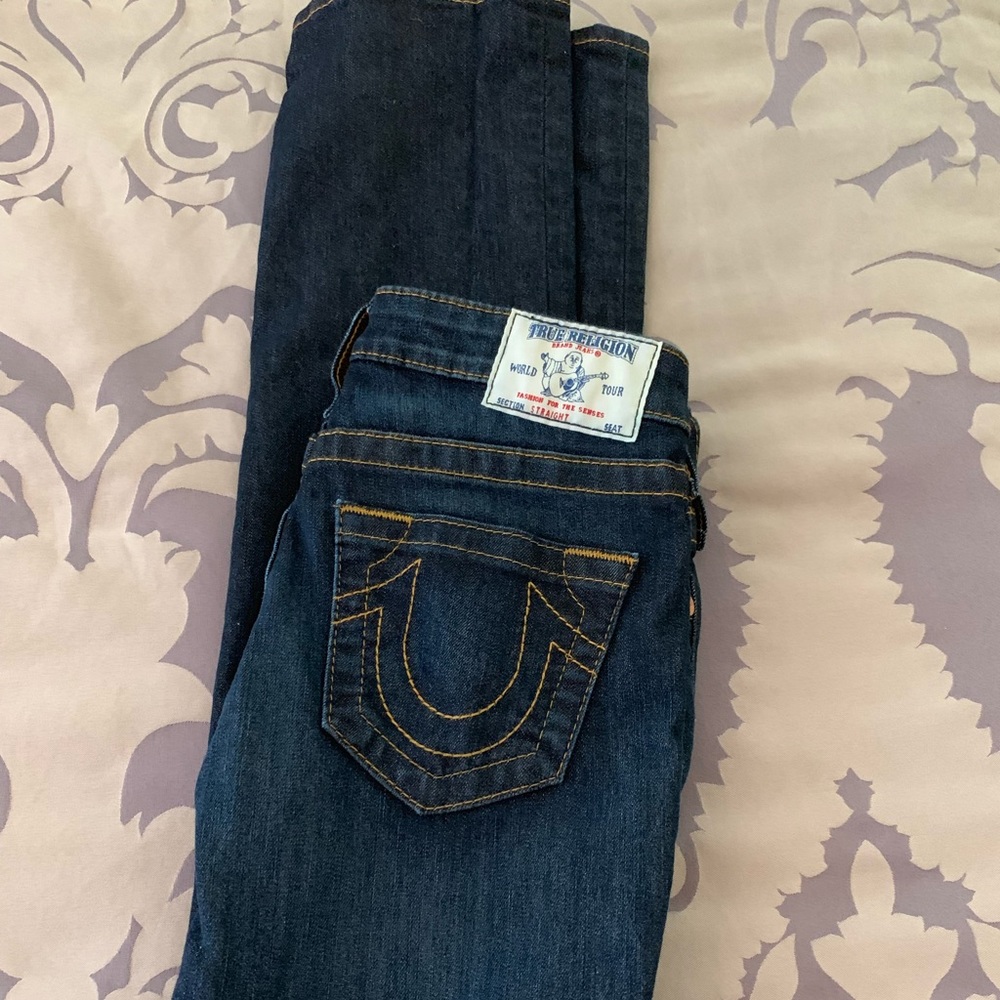 Indigo Blue Long True Religion Jeans